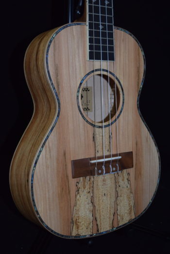 Maui Ukulele Co. Spalted Maple Tenor with shell inlay - Image 2