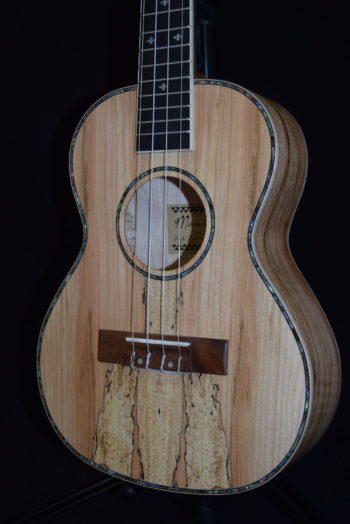 Maui Ukulele Co. Spalted Maple Tenor with shell inlay