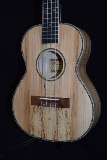 Maui Ukulele Co. Spalted Maple Tenor with shell inlay - Image 4