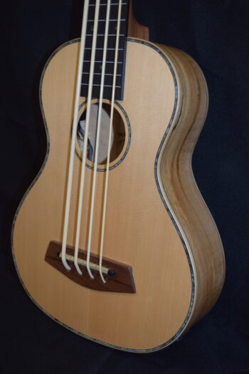 Maui Ukulele Co. Spruce Top and Spalted Maple back & sides "FRETLESS" UKE BASS - Image 4