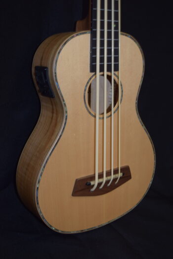 Maui Ukulele Co. Spruce Top and Spalted Maple back & sides "FRETLESS" UKE BASS