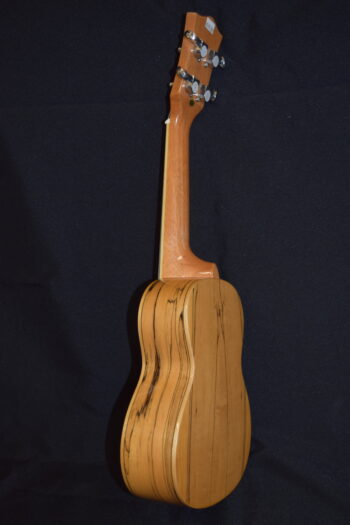 Maui Ukulele Co. Gloss Spalted Maple Soprano with Shell Inlay - Image 4