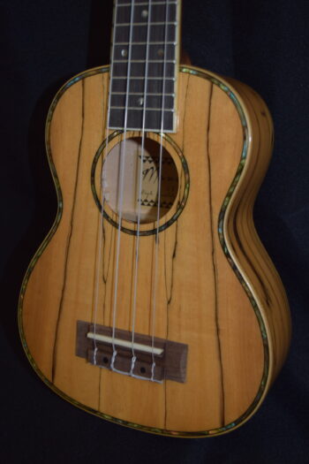 Maui Ukulele Co. Gloss Spalted Maple Soprano with Shell Inlay