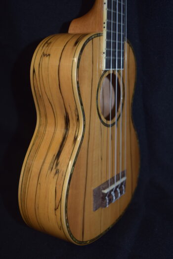 Maui Ukulele Co. Gloss Spalted Maple Soprano with Shell Inlay - Image 6