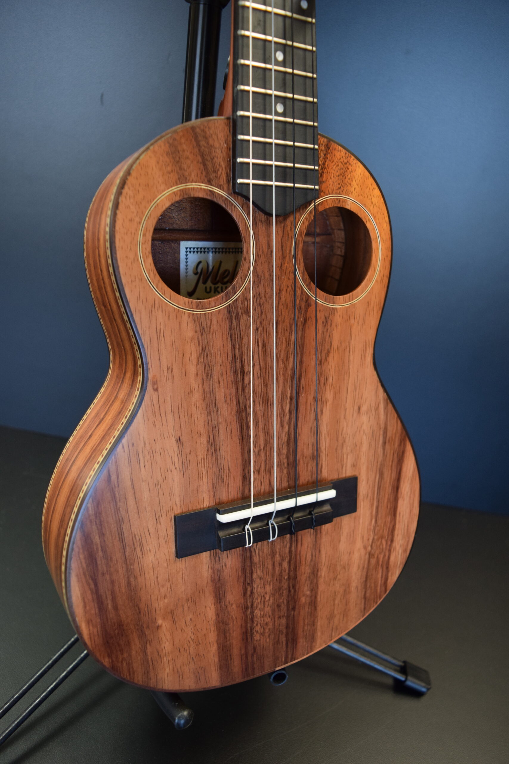 Mele Double-Hole Koa Tenor-4 String – Mele Ukulele – The Sweet Sound of  Aloha