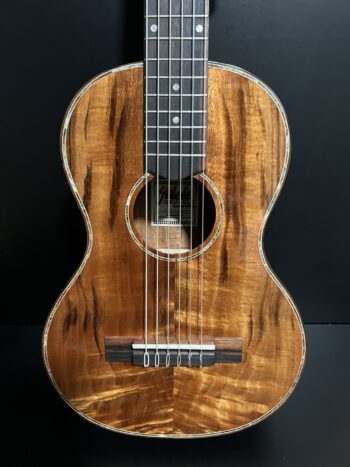 Mele Glossy Koa Guitarlele with Abalone Shell Inlay - Image 7