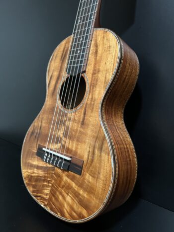 Mele Glossy Koa Guitarlele with Abalone Shell Inlay