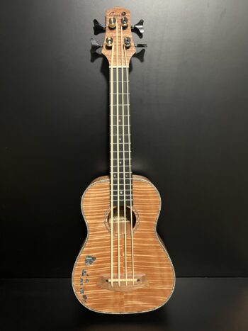 Maui Ukulele Co. Curly Mahogany U Bass with Islands Inlay - Image 6