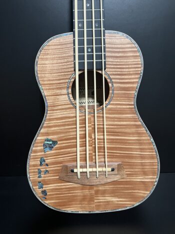 Maui Ukulele Co. Curly Mahogany U Bass with Islands Inlay - Image 7