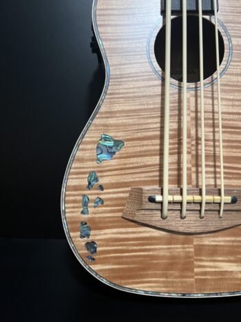 Maui Ukulele Co. Curly Mahogany U Bass with Islands Inlay - Image 8